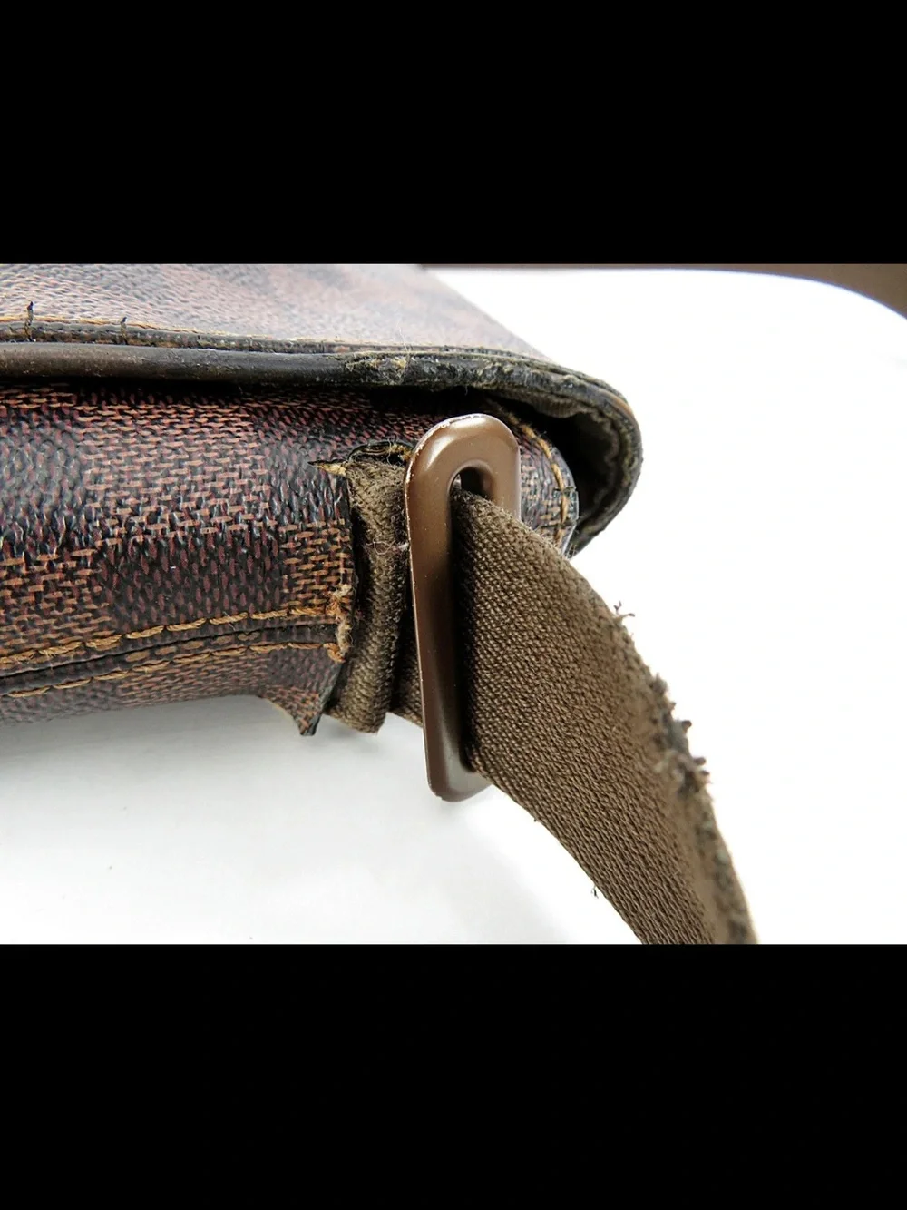 Brown Checkered Crossbody Bag - Designer Style